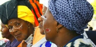 Xhosa traditionally dressed women