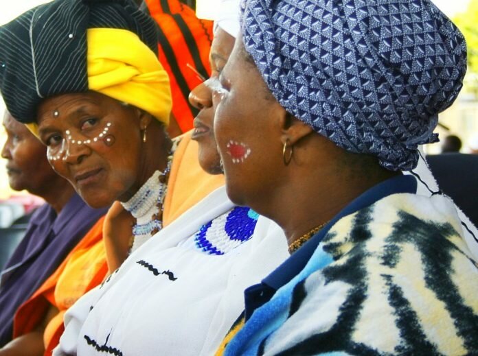 Xhosa traditionally dressed women